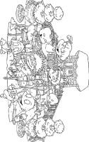 A coloring page of the rugrats